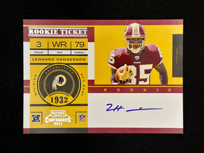2011 Playoff Contenders Rookie Ticket On-Card Auto #234 Leonard Hankerson RC WAS