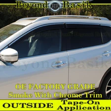 For 2014-2019 2020 Nissan Rogue SMOKE OE Factory Grade Door Vent Window Visors