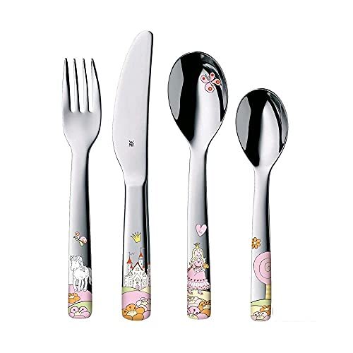 WMF Set posate bimbo Principessa Anneli, 4 pezzi, posate colorate, posate acciai