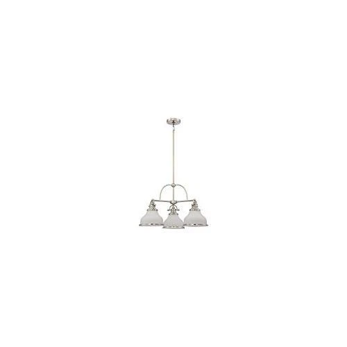 Quoizel GRT5103BN 3-Light Grant Dinette Chandelier in Brushed Nickel - Picture 3 of 7