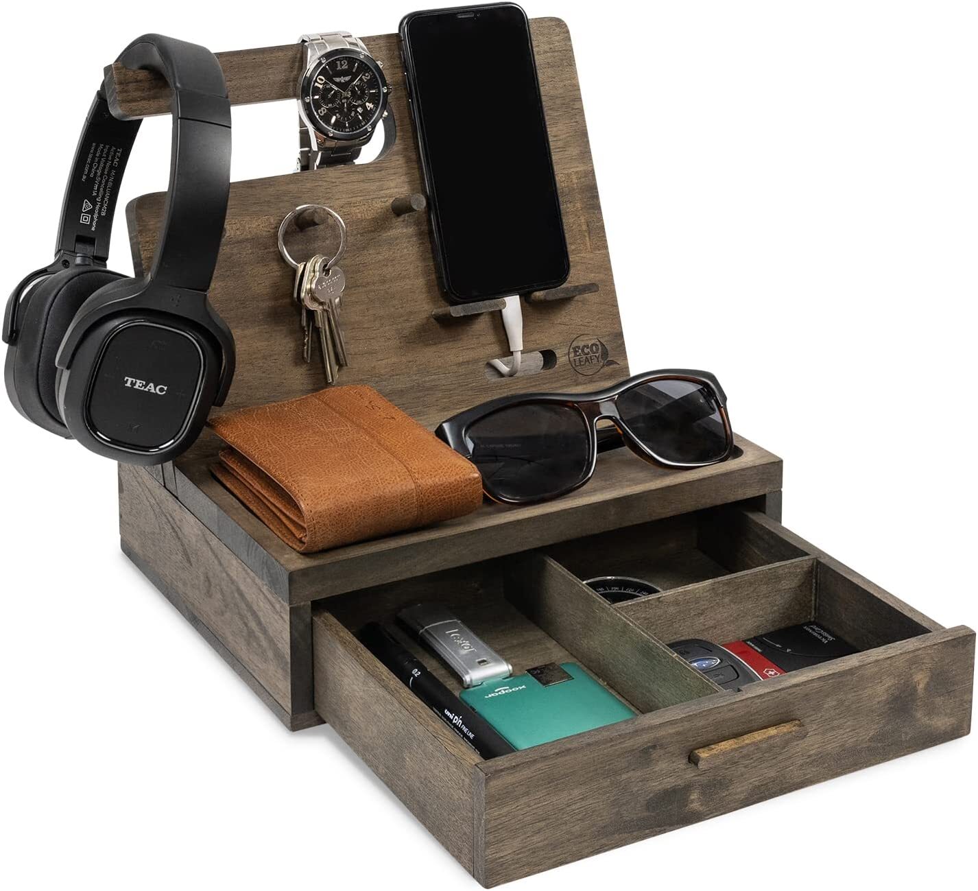 Men's Nightstand Valet Tray - Stylish Organizer & Perfect Birthday Gift-image