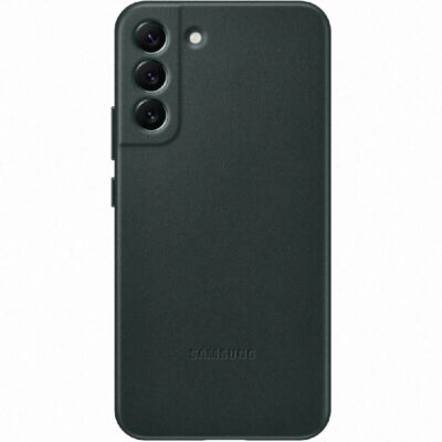 Original Samsung Leather Backcover (Galaxy S22+) Grün
