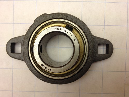 Hub City : Bearings : Ball Bearings : Mounted : Flange (2 Holes) : FB1 Series : - Picture 2 of 4