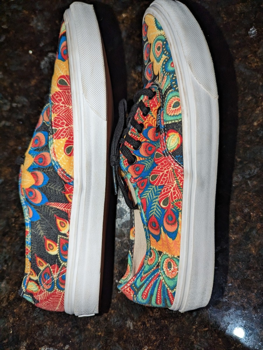 Vans Limited Edition Peacock Print Unisex Shoes Skateboard Sneaker 8M/9.5W Vans Peacock Print Unisex Shoes Skateboard Sneaker Men main image 3