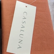 King Casaluna 100% Washed Hemp Solid Pillowcase 2 pc Set Bronze Brown