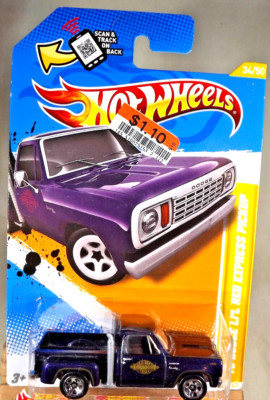 2012 Hot Wheels #34 New Models 34/50 '78 DODGE LI'L RED EXPRESS Purple w/5 Spoke