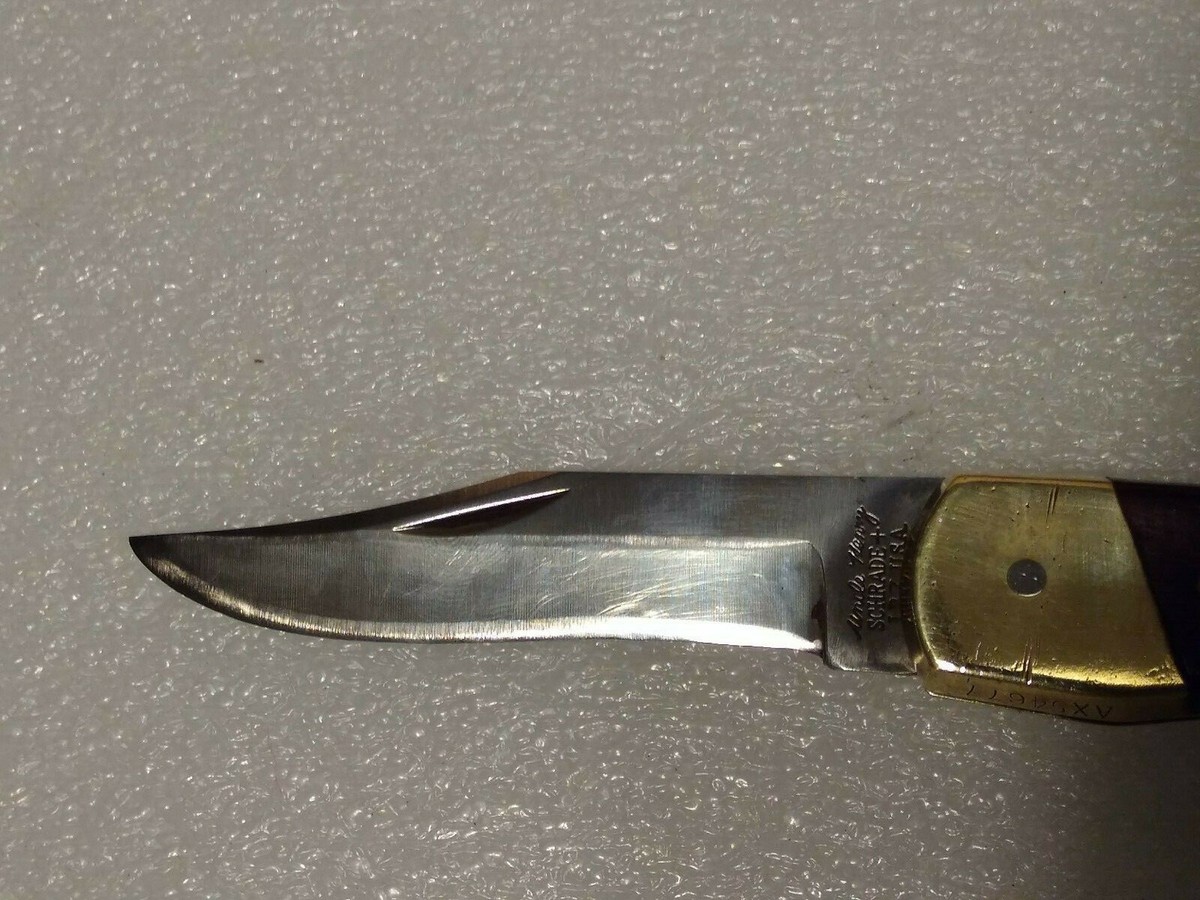 VTG Uncle Henry SCHRADE LB7 U.S.A. W/ Original Leather Sheath