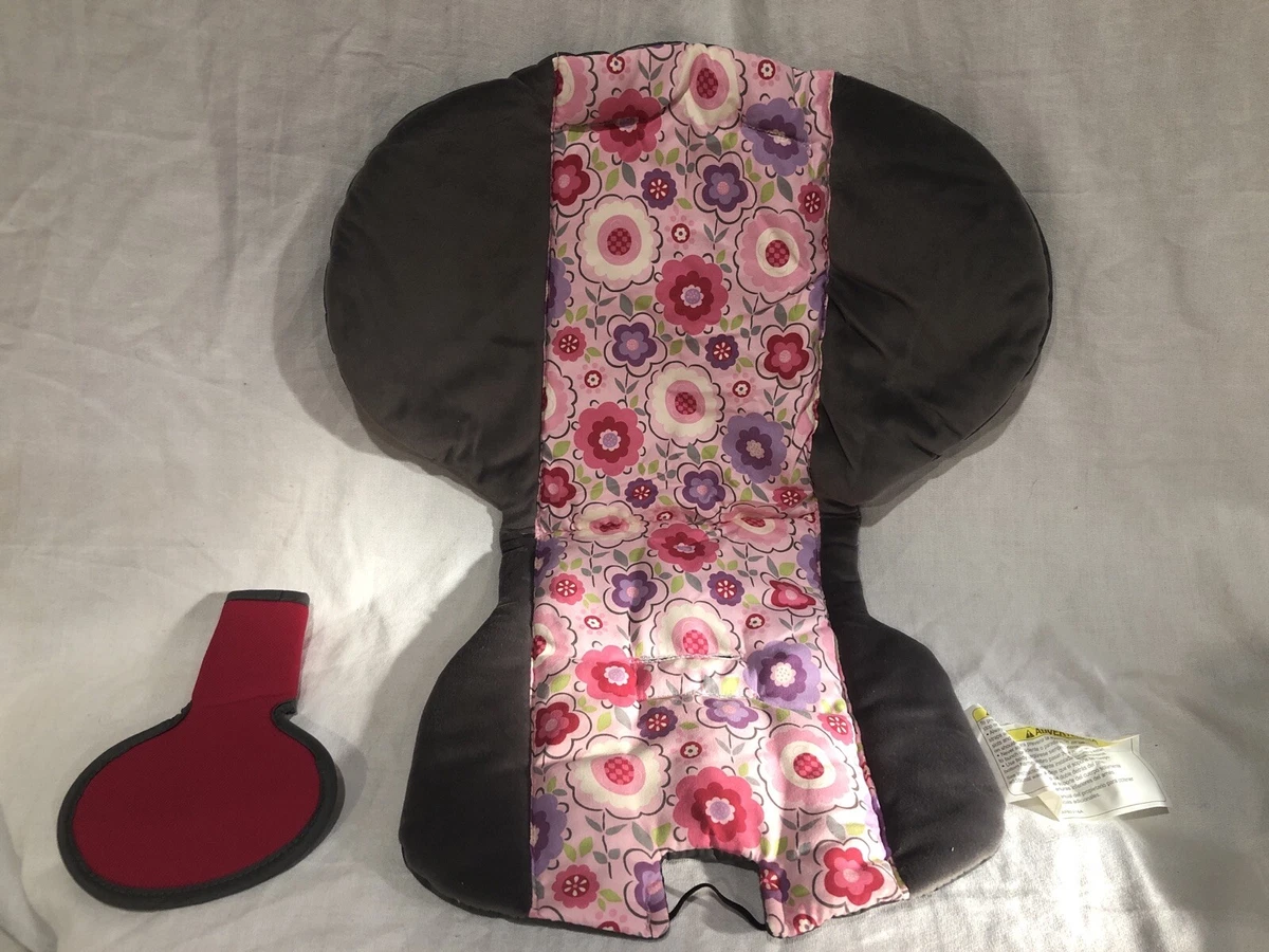 GRACO CAR SEAT INFANT FABRIC Comfort INSERT PAD Pink Purple Flowers DR