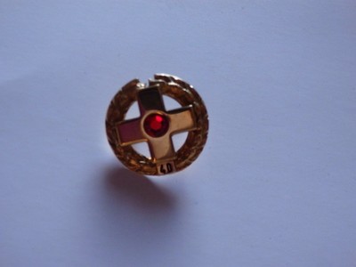 Rot Rotes Kreuz Nadel Abzeichen 925 vergoldet Zahl 40 ...