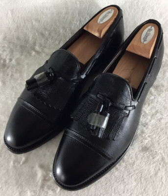Allen Edmonds Dalton Loafers Mens 11C Black Leather Kiltie  display picture 2