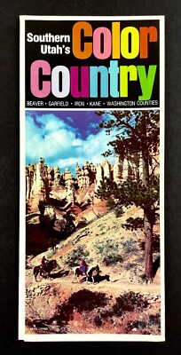 1970s Southern Utah Color Country Beaver Garfeild Iron Kane VTG Travel Brochure