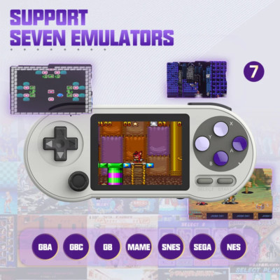 SF2000 Retro Portable Game Console - 6000 Built-in Games, 3'' IPS Screen, Output