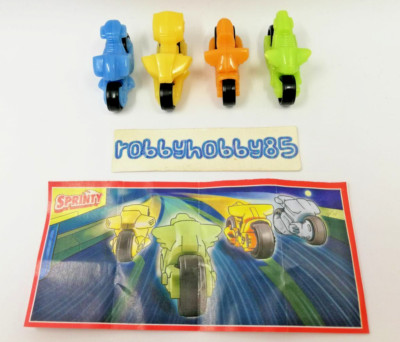 FLUORESCENT MOTORCYCLES COMPLETE SET + PAPERS KINDER JOY