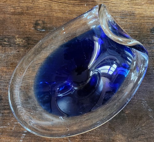 Vintage Paul Kedelv Mid Century Art Glass Dish - Picture 2 of 5