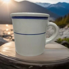 Lynn's China Blue Band Rings Coffee Mug Cup Vintage