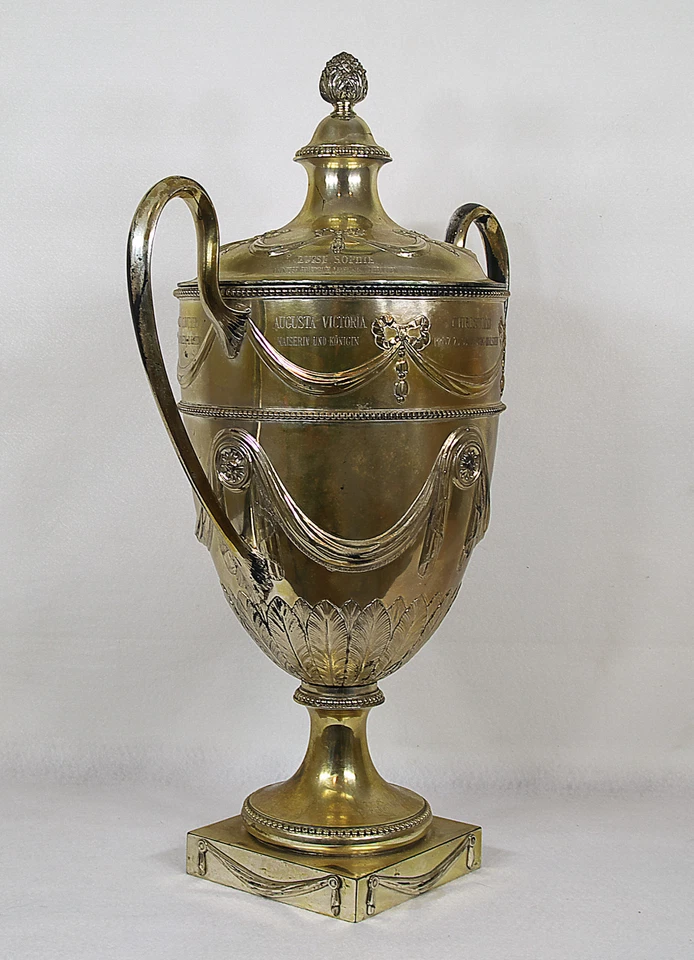 Antigua urna alemana de plata esterlina de la familia real Schleswig Holstein J.H. Werner Foto 4 de 4