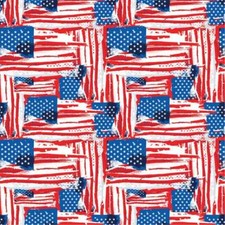 Carolina Creative Bandanna Painted American Flag Patriotic 22" x 22" USA
