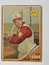 1962 TOPPS # 41 CLIFF COOK Cincinnati reds EXCELLENT Actual card is scanned
