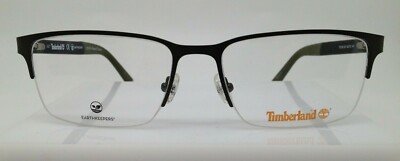Timberland TB 1585 097 Olive Green Semi Rimless Metal Eyeglasses Frame 54-18-145