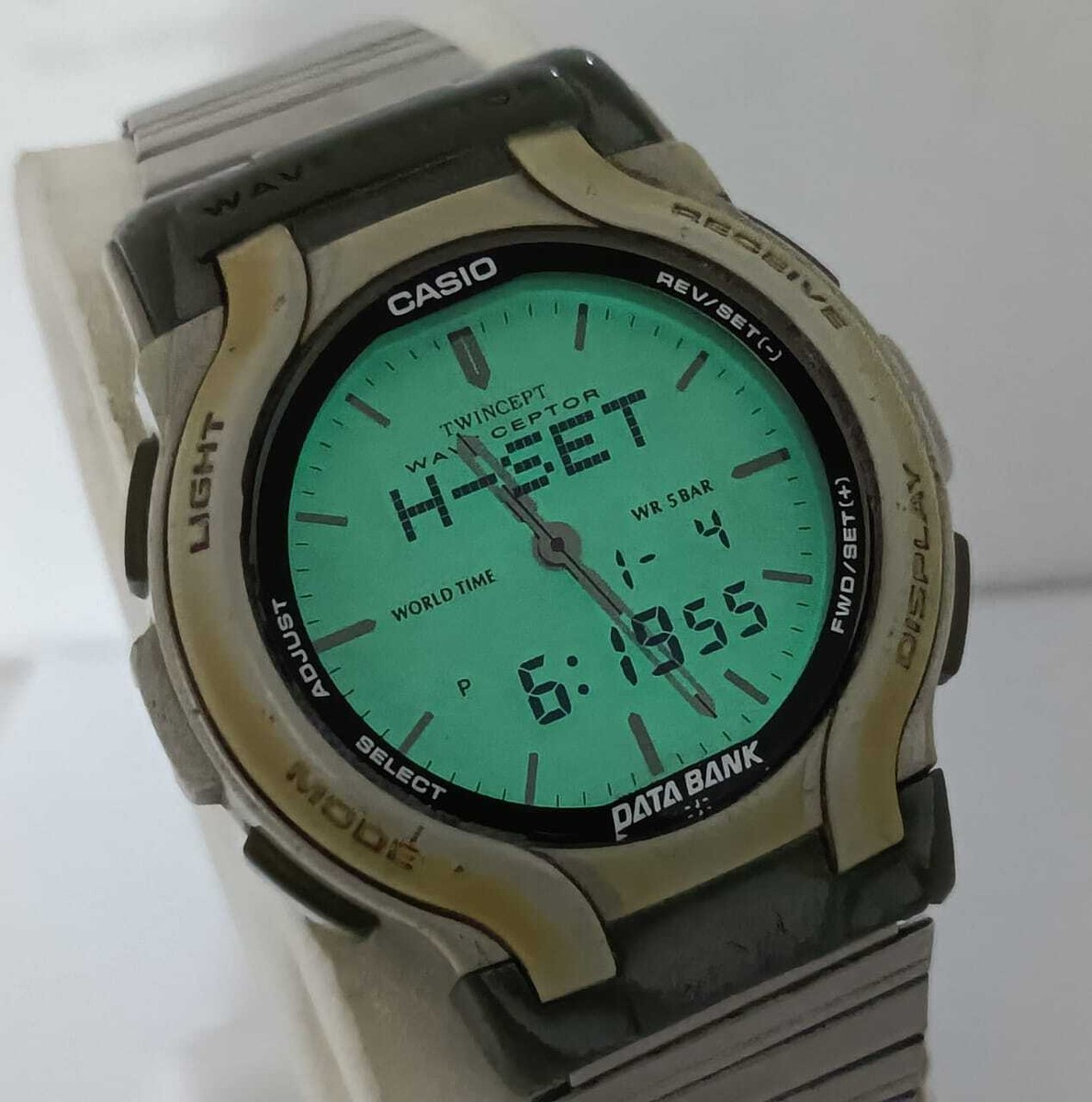 Casio WVA-200 Data Bank 2370 Twincept World Time Ana Digi Watch | eBay