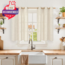 Ultimate Kitchen Window Curtains - 40x42" W x 40" Length, Pack of 2