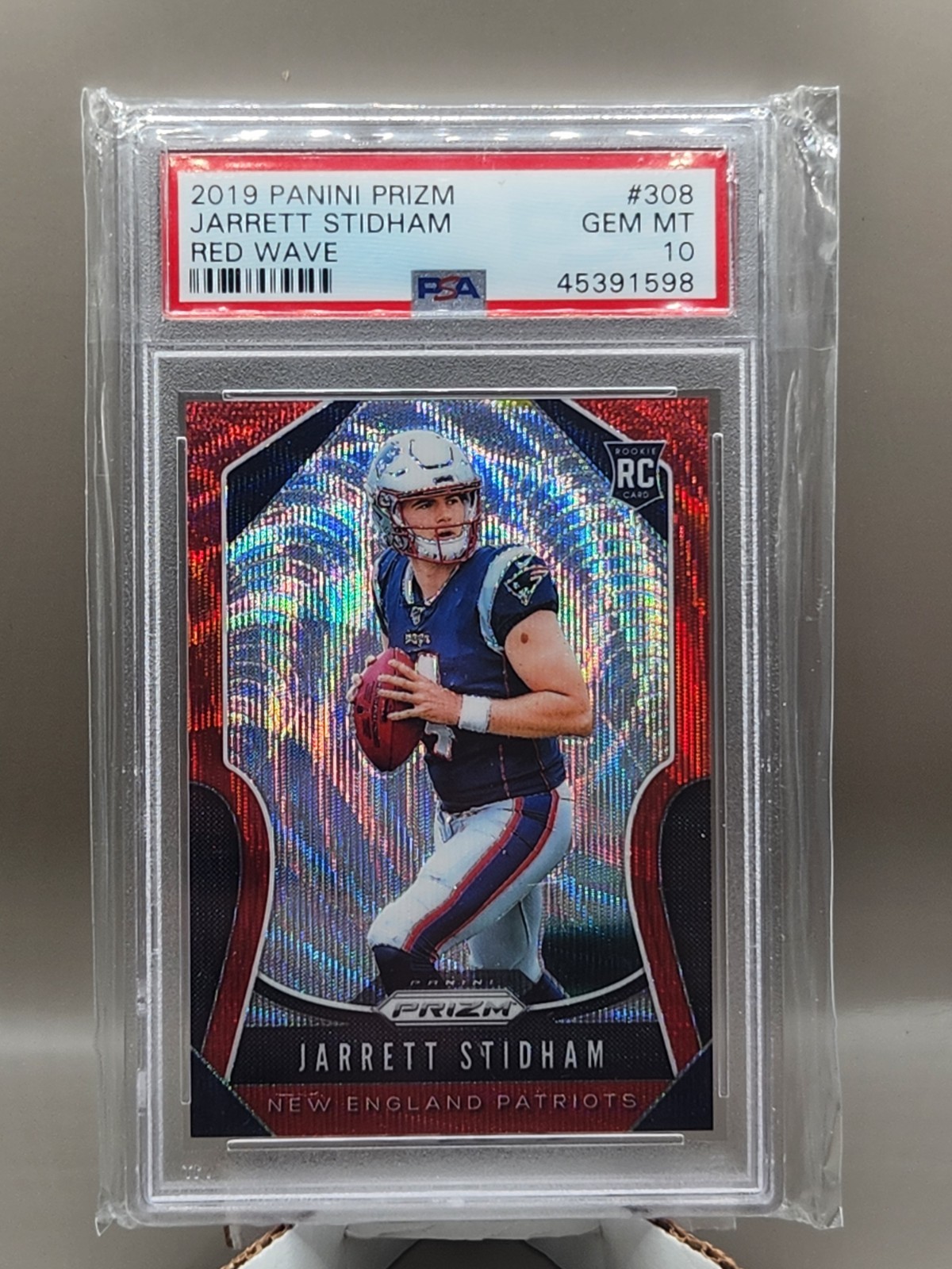 Jarrett Stidham Panini Prizm #308 Red Wave