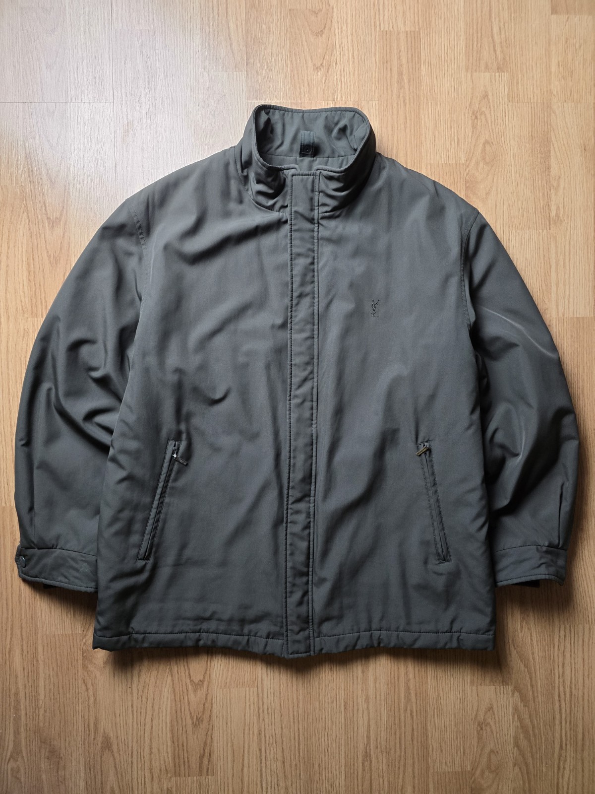 SAINT LAURENT Giacca Harrington imbottita vintage YSL (L)