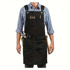 Waterproof Canvas Work Apron Heavy Duty Carpenter Mechanic Woodworking Tool Wear