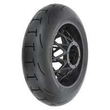 Pro-Line Racing Supermoto V2 S3 Rear Tire Mounted on Black Supermoto Wheel for