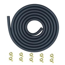 3/16 Fuel Line Hose Set with 10 Pieces Clamps Rubber Gas Tube for ATV Go