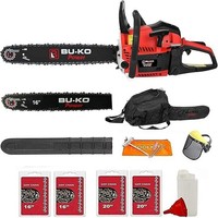 BU-KO 65cc Petrol Chainsaw for wood cutting 20 & 16 Bars with 2 Chains 3.89HP