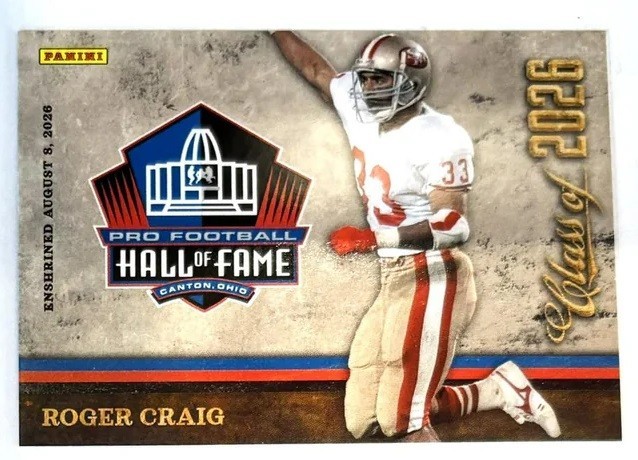 Panini Class of 2026 Roger Craig Hall of Fame card Unsigned 49ers
