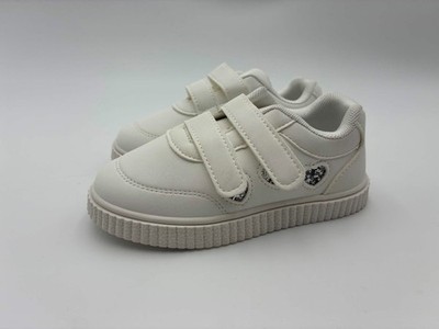 Unbranded White Velcr0 Sneakers Kids Size 10 (EU 27)