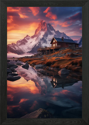 Gerahmtes Wandbild Poster Leinwanddruck Bild Splendid Mountains