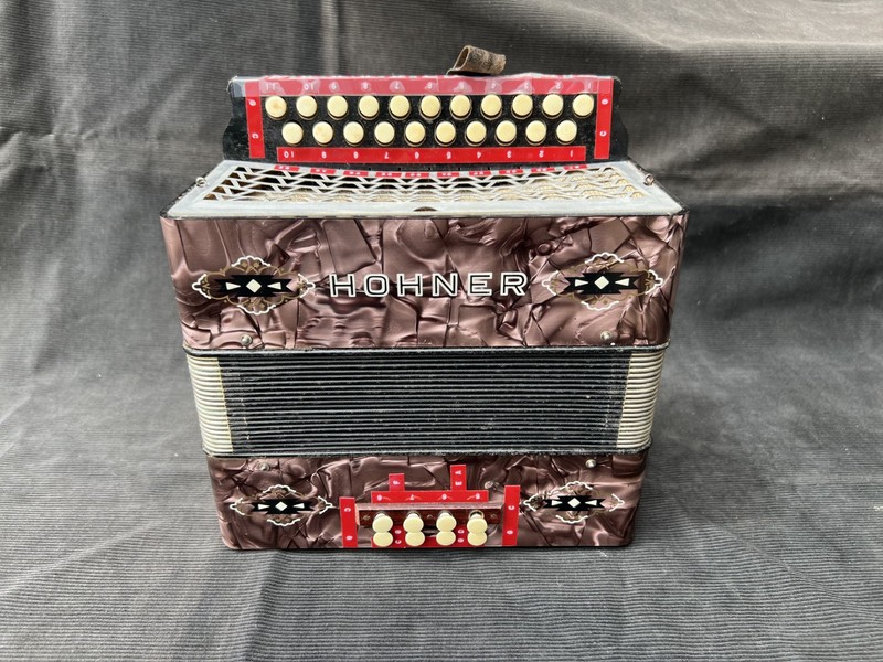 Hohner Diatonic Accordion Bush Button Purple Marble 