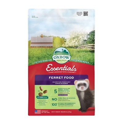 Oxbow Essentials Ferret Food, Vitamin & Mineral Rich Formula for Ferret, High