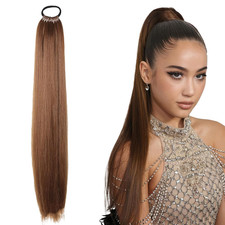 Ponytail Extension, Pferdeschwanz Haarteil 60 Cm Lang, Haarverlängerung Zopf Für