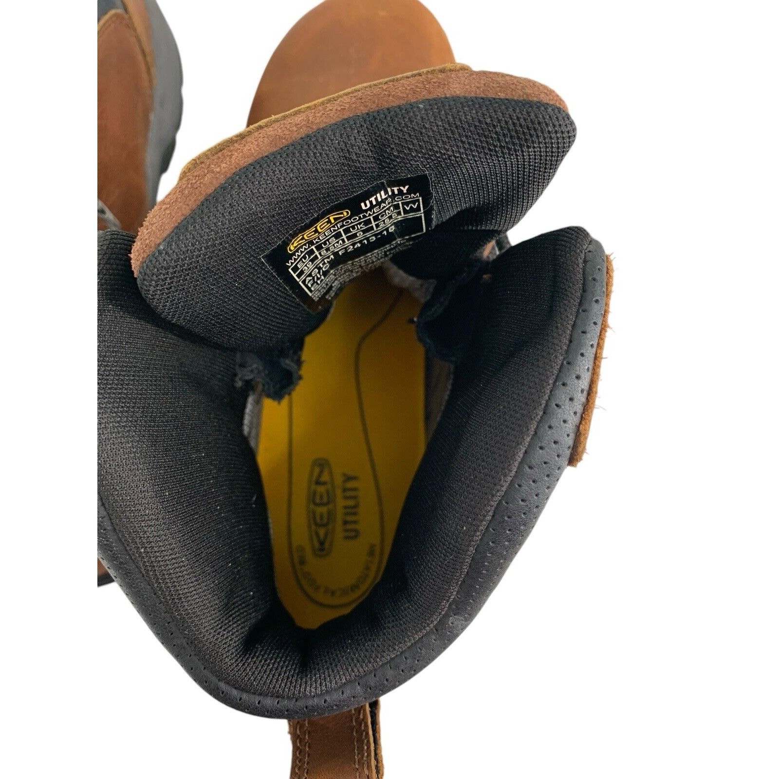 Stivali impermeabili KEEN donna Chicago 6’ in pelle marrone taglia 8 5 M