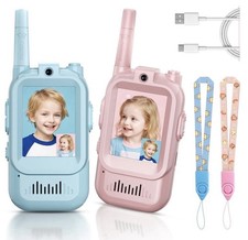 Video Walkie Talkies for Kids, Handheld 2 Pack Rechargeable Video Intercom Ki...