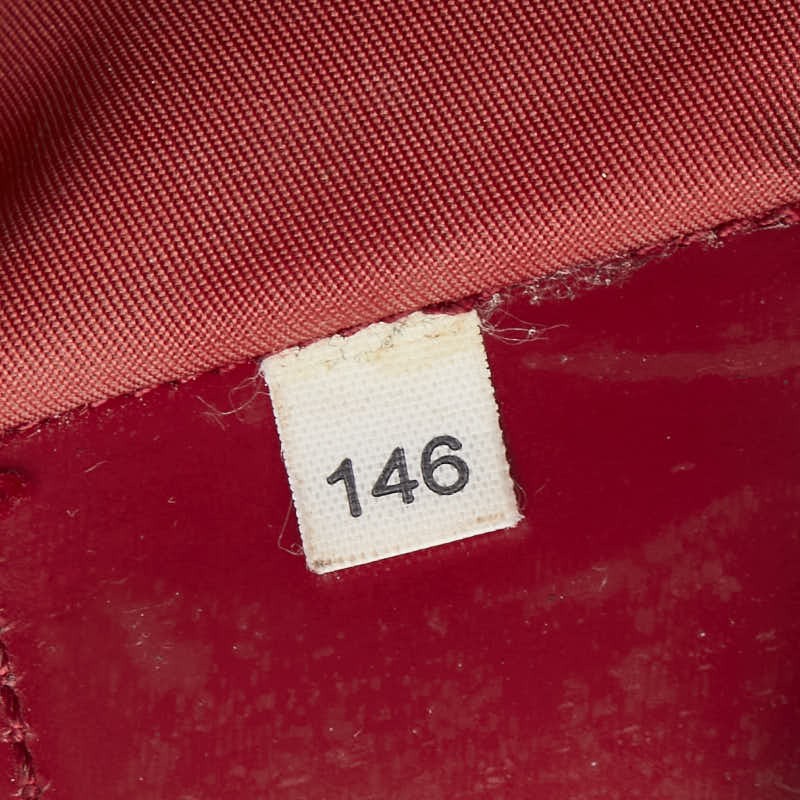 Prada Triangular Logo Plate Red Nylon Shoulder Ba… - image 8