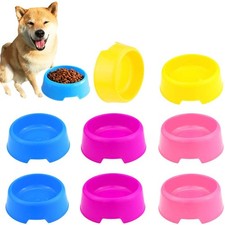 16 PCS Pet Plastic Bowls Dog and Cat Supply Plastic Food Feeding Water Dish B...