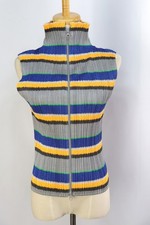 PLEATS PLEASE Gray/Multicolor Zip Front Vest ISSEY MIYAKE 108 0614