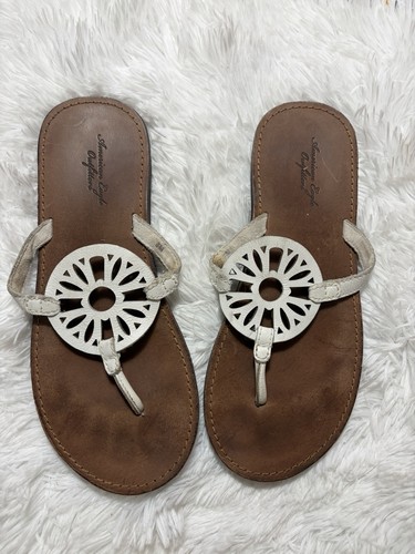 American Eagle White Medallion Boho Sandals - Size8