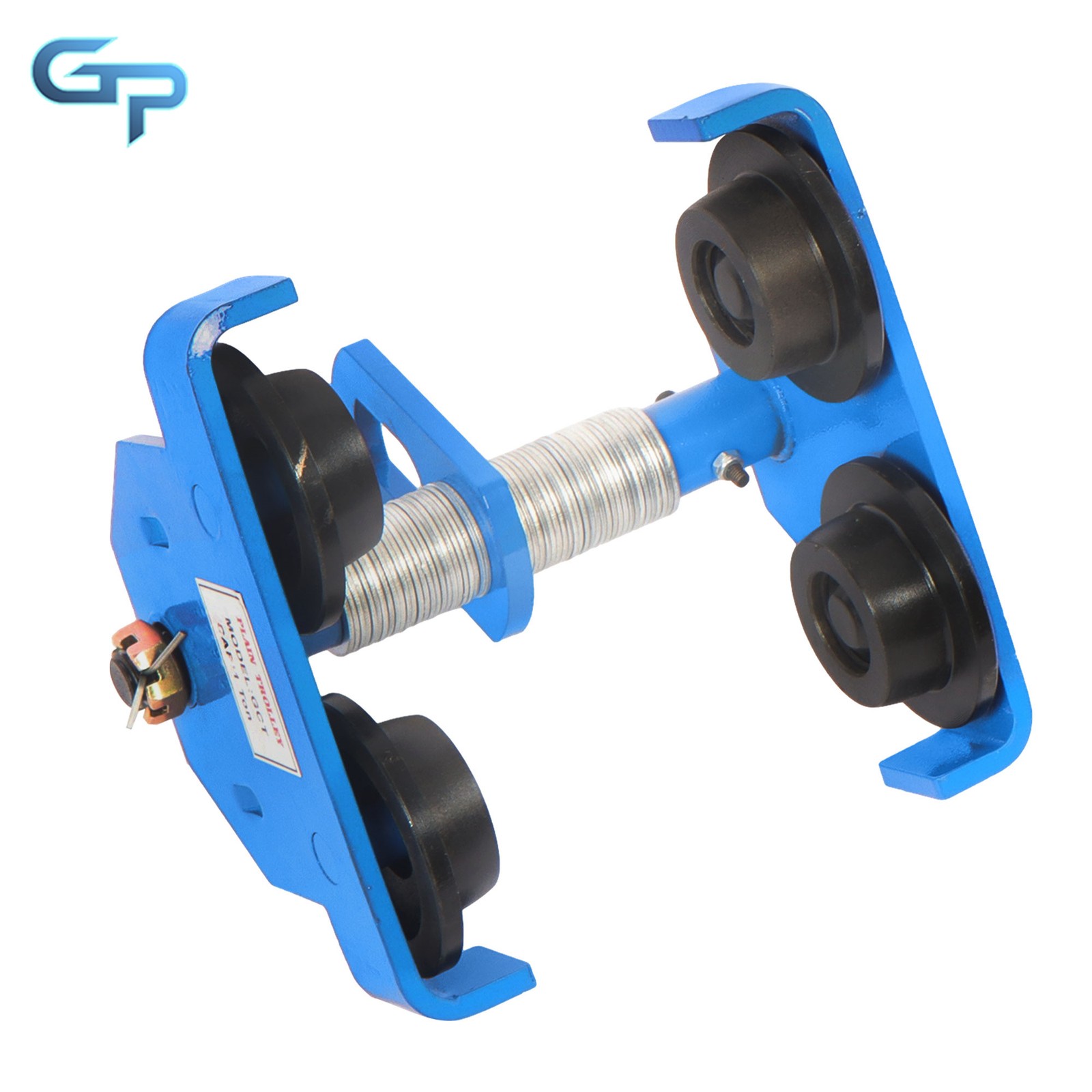 2200 lbs/1 Ton Push Beam Trolley with Dual Wheels I-Beam Flange Width 65-190mm