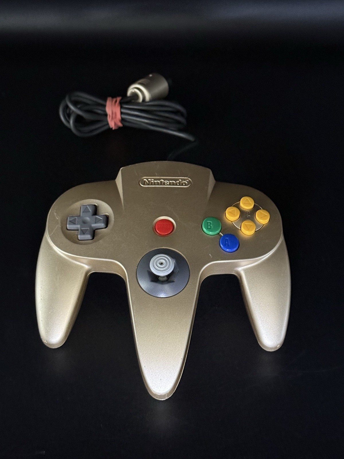 Nintendo 64 N64 Gold Controller -Tested - Super Tight  stick, Authentic