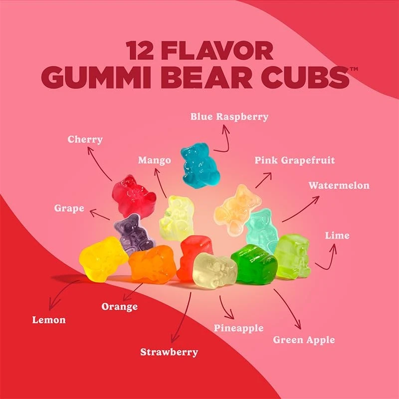 Albanese World's Best 12 Flavor Gummi Bear Cubs | Pacotes de doces para lanches de 50 a 0,5 oz - Imagem 3 de 4