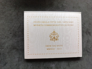 Offizielle 2 Euro Vatikan 2013 Münze im Folder Sede Vacante