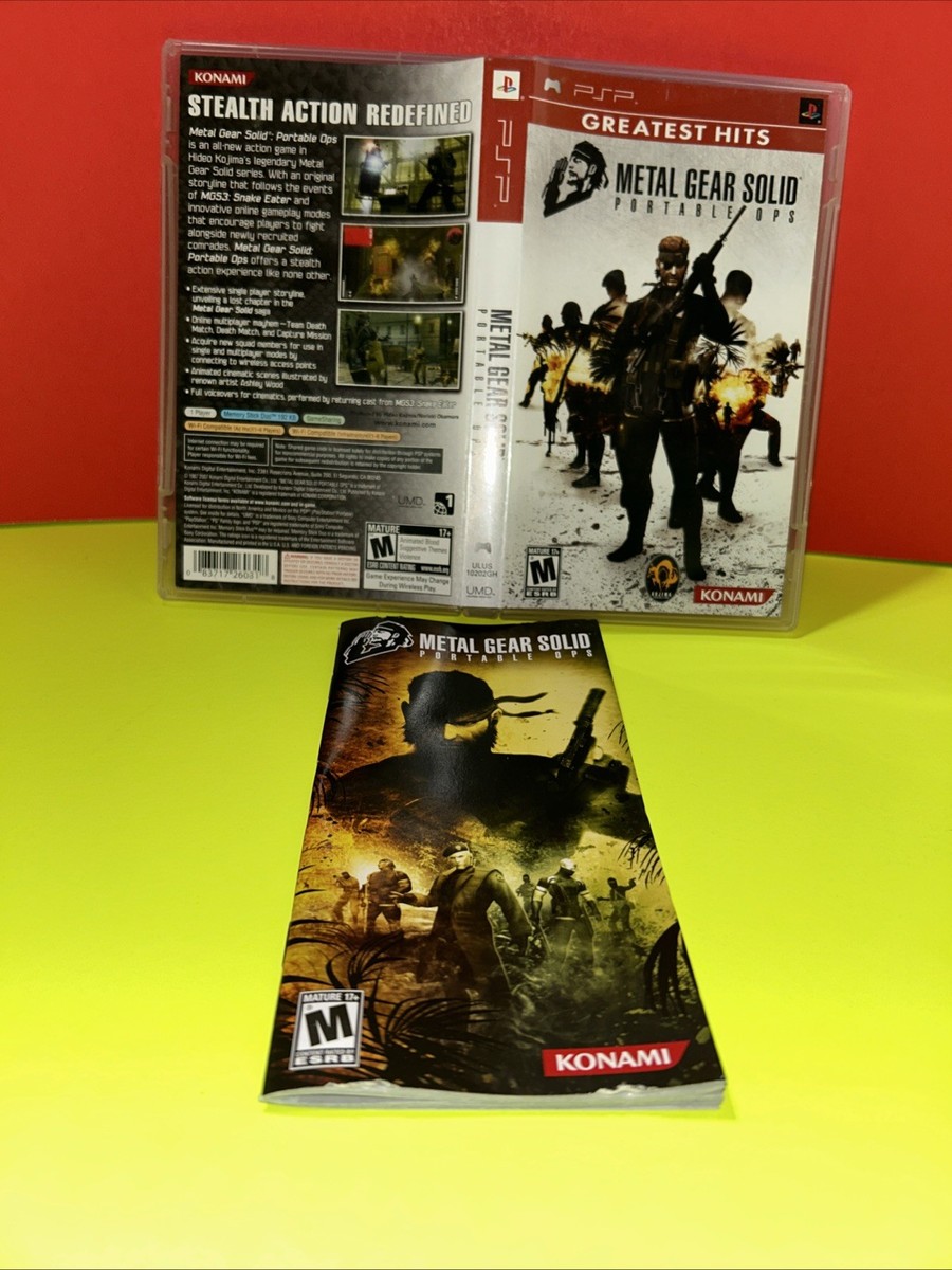 Metal Gear Solid Portable Ops – Sony PSP – Complet – Bon état
