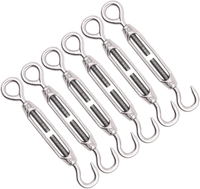 6 StüCk Spannschloss Mit Haken Und ÖSe,Seilspanner Edelstahl,M4 Edelstahl 304 Sp