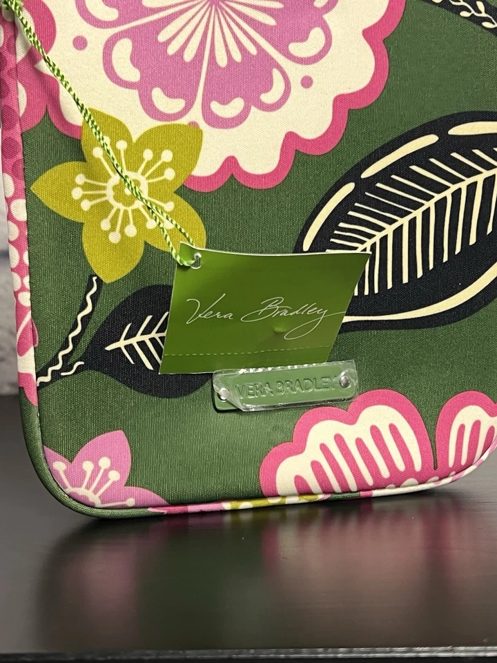Vera Bradley - Neoprene Medium Tablet Sleeve Case - Olivia Pink Green Zipper - Image 3 of 4